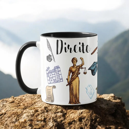Caneca Direito Presente Personalizado Profissão Advogados