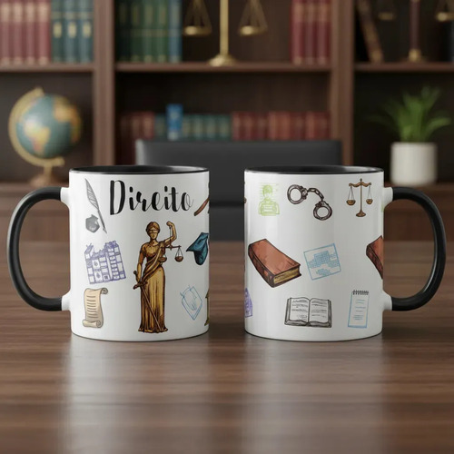 Caneca Direito Presente Personalizado Profissão Advogados - Profissões (Advogado(a))