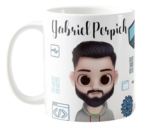 Caneca Personalizada Tecnologia Presente Criativo Equipe Ti - Profissões (Programador(a))