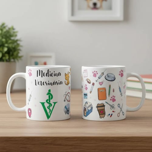 Caneca Profissão Presente Criativo Medicina Veterinária - Profissões (Veterinário(a))