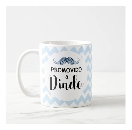 Caneca Dindo Batizado Presente Convite Xicara Padrinho