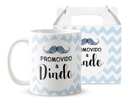 Caneca Dindo Batizado Presente Convite Xicara Padrinho