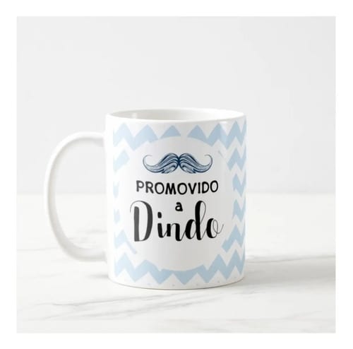 Caneca Dindo Batizado Presente Convite Xicara Padrinho