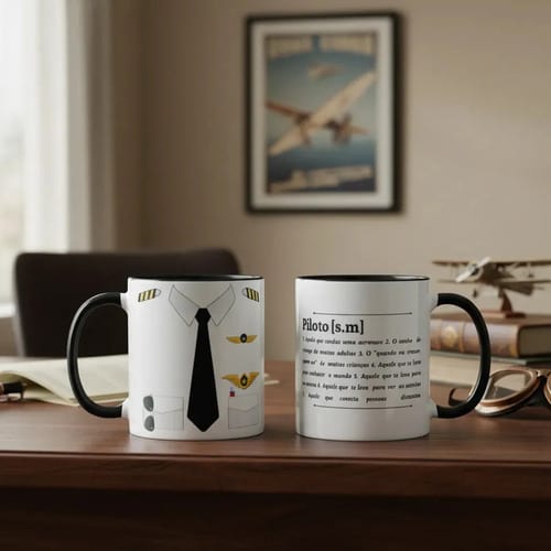 Caneca Personalizada Profissão Aviação Presente Piloto - Profissões (Piloto)