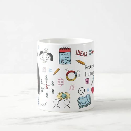 Caneca Personalizada Recursos Humanos com Avatar Branca