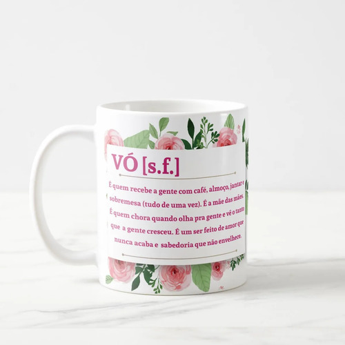 Conjunto Almofada Decorativa e Caneca Avó Vovó Significado