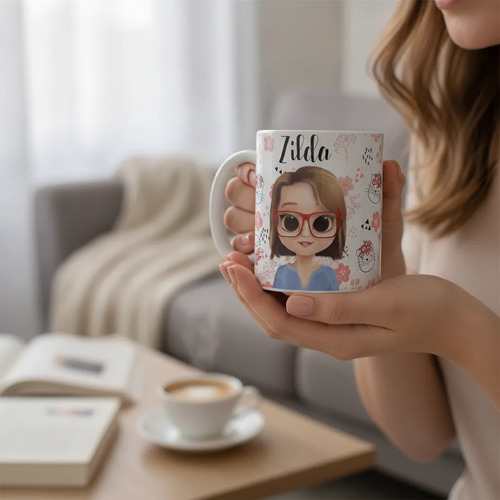 Caneca Presente Feminino Personalizado com Gatinhos - Hobbies (Dono de Gato)