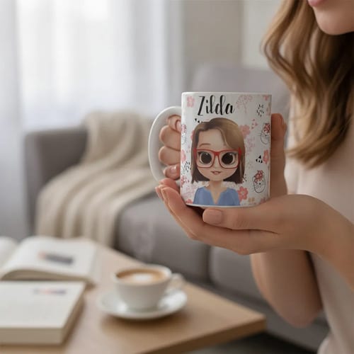 Caneca Presente Feminino Personalizado com Gatinhos - Hobbies (Dono de Gato)