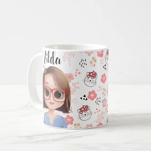 Caneca Presente Feminino Personalizado com Gatinhos