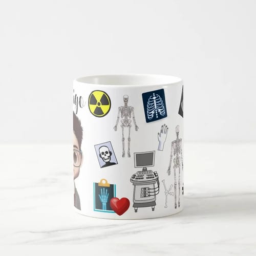 Caneca Radiologia Avatar Personalizado Profissões Medicina Presente Único