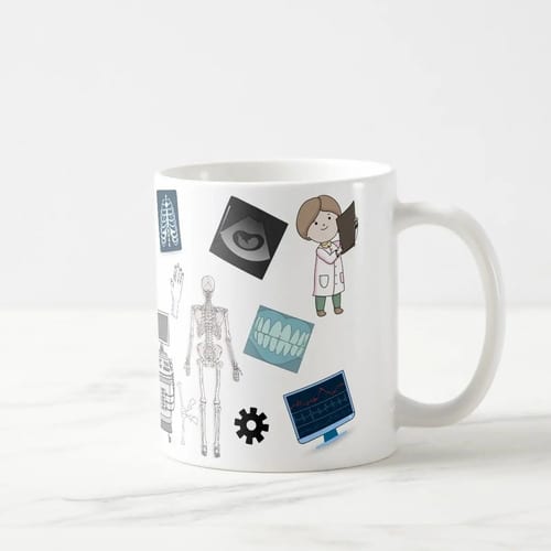Caneca Radiologia Avatar Personalizado Profissões Medicina Presente Único