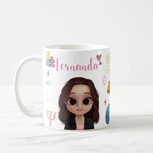 Caneca Profissão Psicológia Presente para Psicólogos