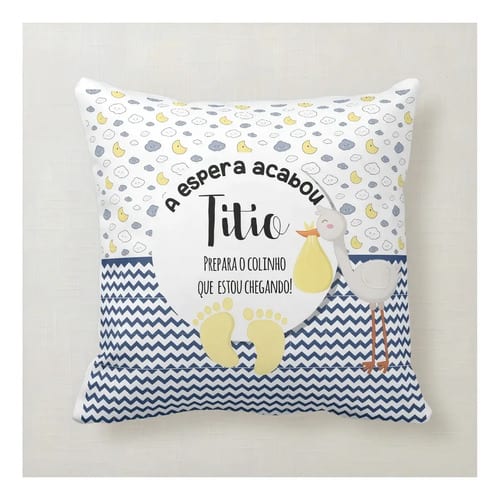Almofada Decorativa Revelação Gravidez para Titio