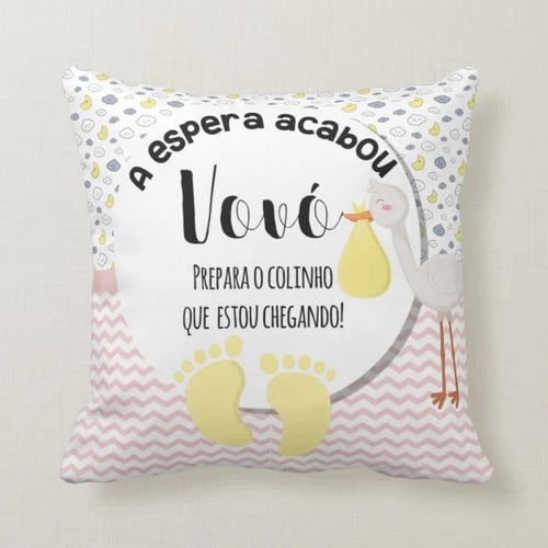 Almofada Decorativa Revelação Gravidez Vovó