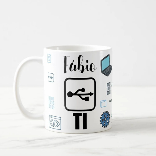 Caneca Profissão Presente Programador Tecnologia Com Nome