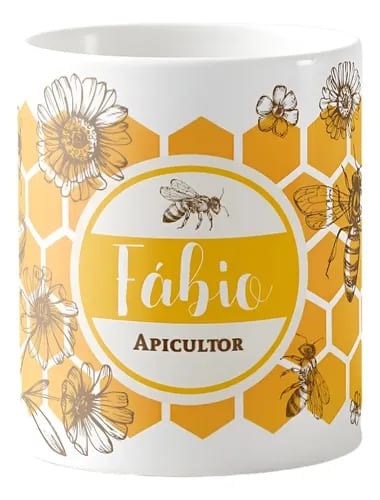 Caneca Personalizada Abelhas Apicultor Presente Criativo