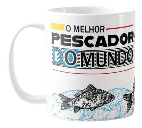 Caneca Personalizada Melhor Pescador do Mundo - Profissões (Pescador)