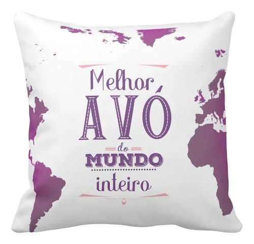 Almofada Personalizada de Lembrança para Melhor Avó do Mundo