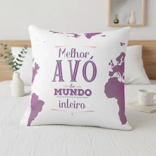 Almofada Personalizada de Lembrança para Melhor Avó do Mundo