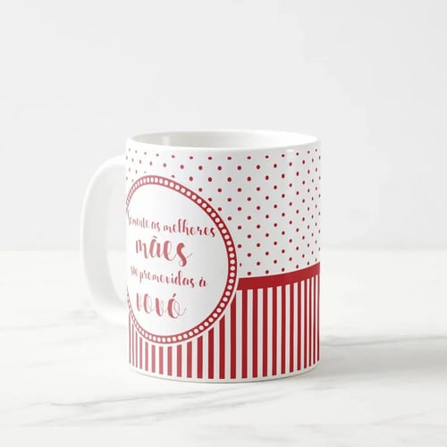 Kit Caneca e Almofada Personalizada para as Melhores Mães São Promovidas a Vovó