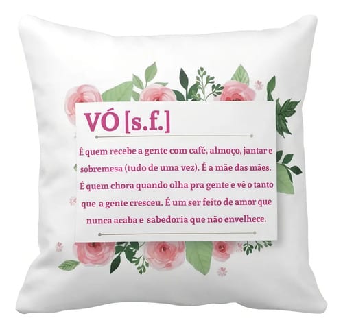 Almofada Decorativa Significado Avó - Família (Avó)