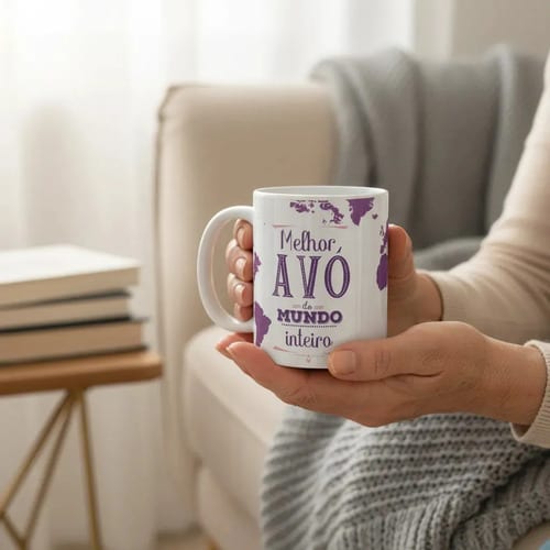 Caneca Personalizada Presente Melhor Avó do Mundo Inteiro