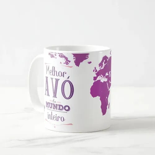 Caneca Personalizada Presente Melhor Avó do Mundo Inteiro