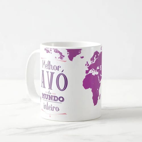 Caneca Personalizada Presente Melhor Avó do Mundo Inteiro