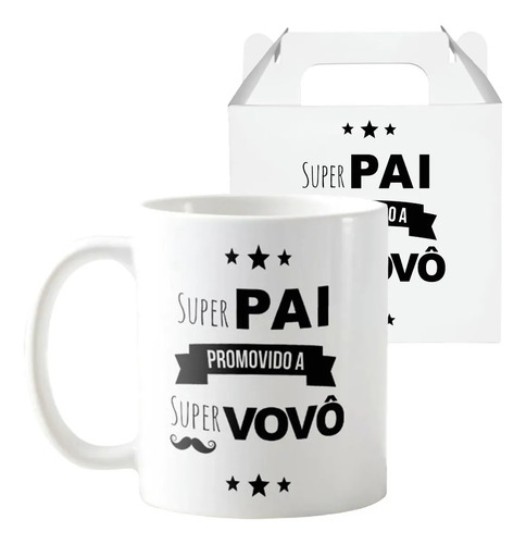 Conjunto 2 Canecas Anúncio de Gravidez Promovidos a Avós