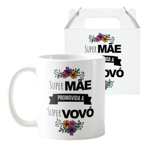 Conjunto 2 Canecas Anúncio de Gravidez Promovidos a Avós