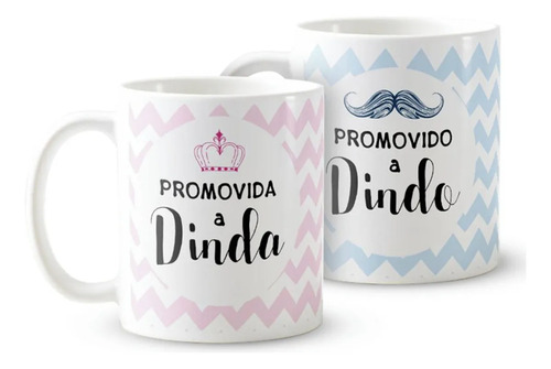 Kit Canecas Lembrança Padrinhos Batizado Crisma Dindo Dinda