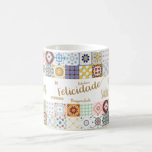 Caneca Personalizada Presente de Natal Felicitações com Nome