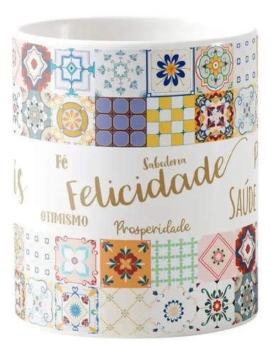 Caneca Personalizada Presente de Natal Felicitações com Nome