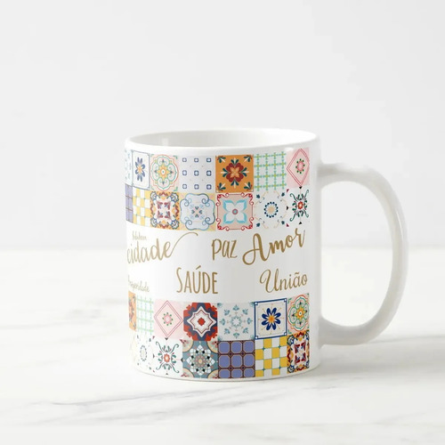 Caneca Personalizada Presente de Natal Felicitações com Nome