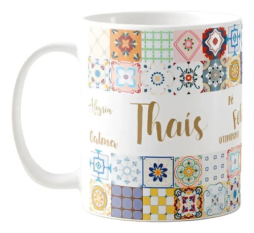 Caneca Personalizada Presente de Natal Felicitações com Nome
