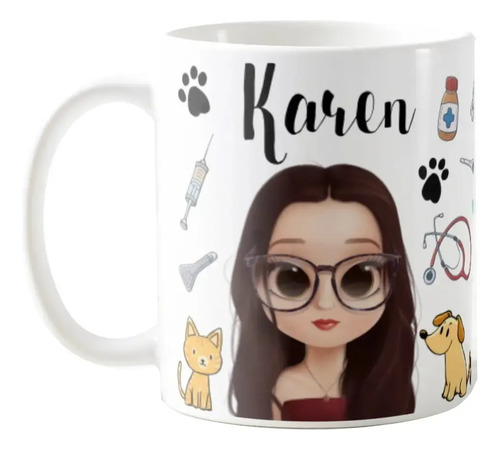 Caneca Profissão Presente Formatura Medicina Veterinária - Profissões (Medicina Veterinária)