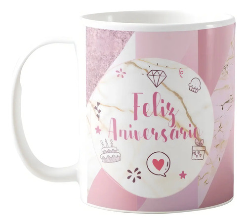 Caneca Personalizada Feliz Aniversário Pronta-Entrega - Outros (Aniversário)