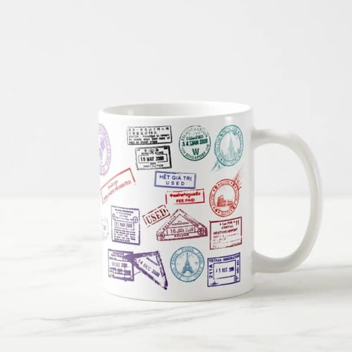 Caneca Personalizada Turismo Frase Viajar Enriquece a Alma