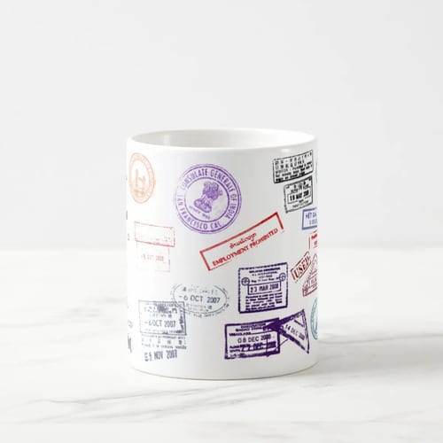 Caneca Personalizada Turismo Frase Viajar Enriquece a Alma