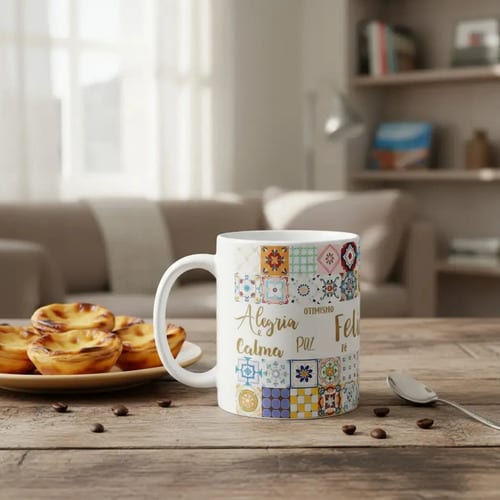 Caneca Felicidade Presente Feminino Amigas e Família