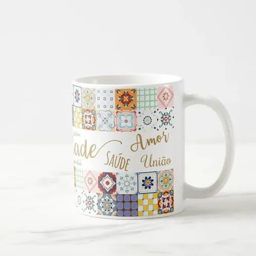 Caneca Felicidade Presente Feminino Amigas e Família