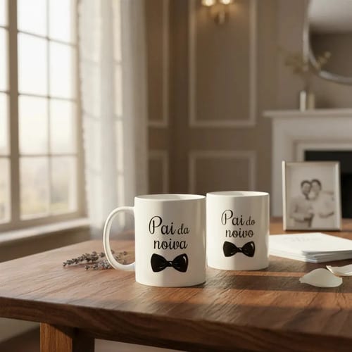 Conjunto 2 Canecas Personalizadas Para Pai Dos Noivos