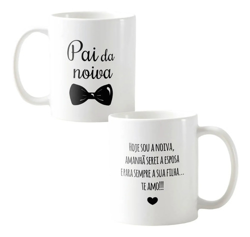  Conjunto 2 Canecas Personalizadas Para Pai Dos Noivos
