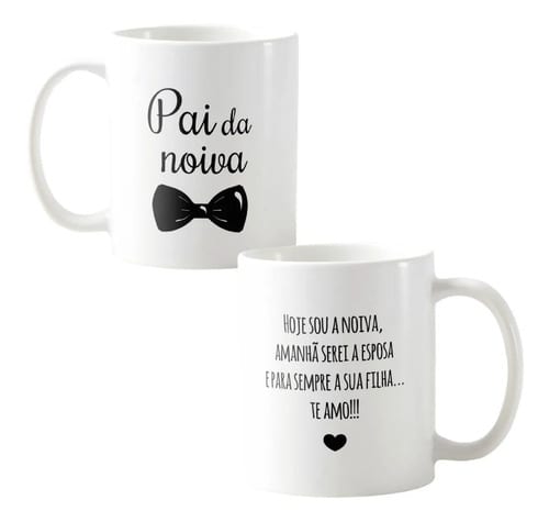 Conjunto 2 Canecas Personalizadas Para Pai Dos Noivos