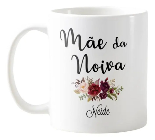 Kit 2 Canecas Lembrança Casamento Pai E Mãe Da Noiva Marsala - Casamento (Pai e Mãe)