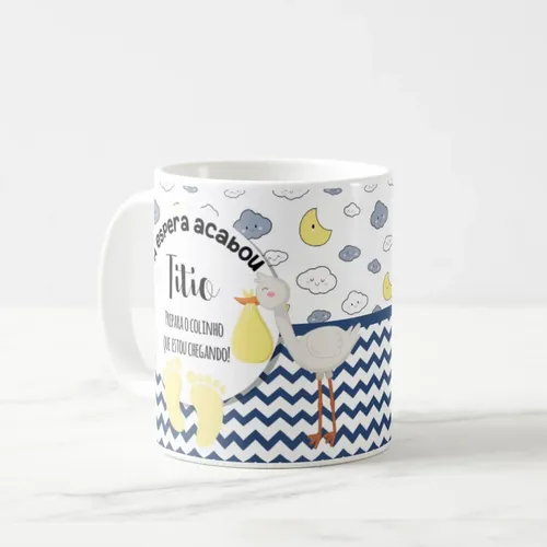Caneca Tio Prepara o Colinho Titio Surpresa Gravidez