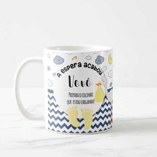 Caneca Gravidez Presente Avô Vovô Prepara o Colinho