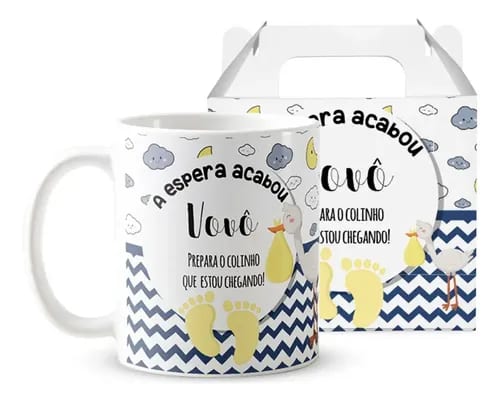 Caneca Gravidez Presente Avô Vovô Prepara o Colinho