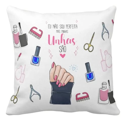 Almofada Decorativa Manicure - Profissões (Manicure)