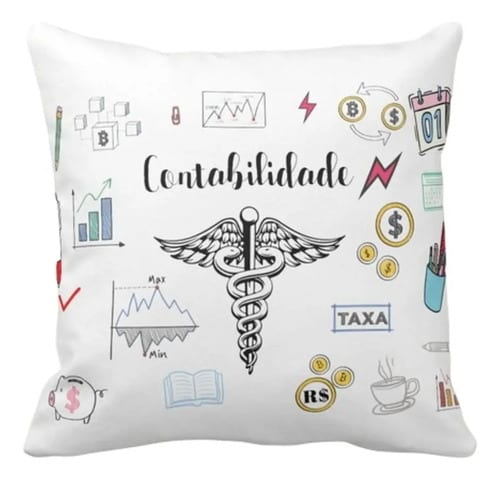 Almofada Personalizada e Criativa de Contabilidade Contador - Profissões (Contador(a))